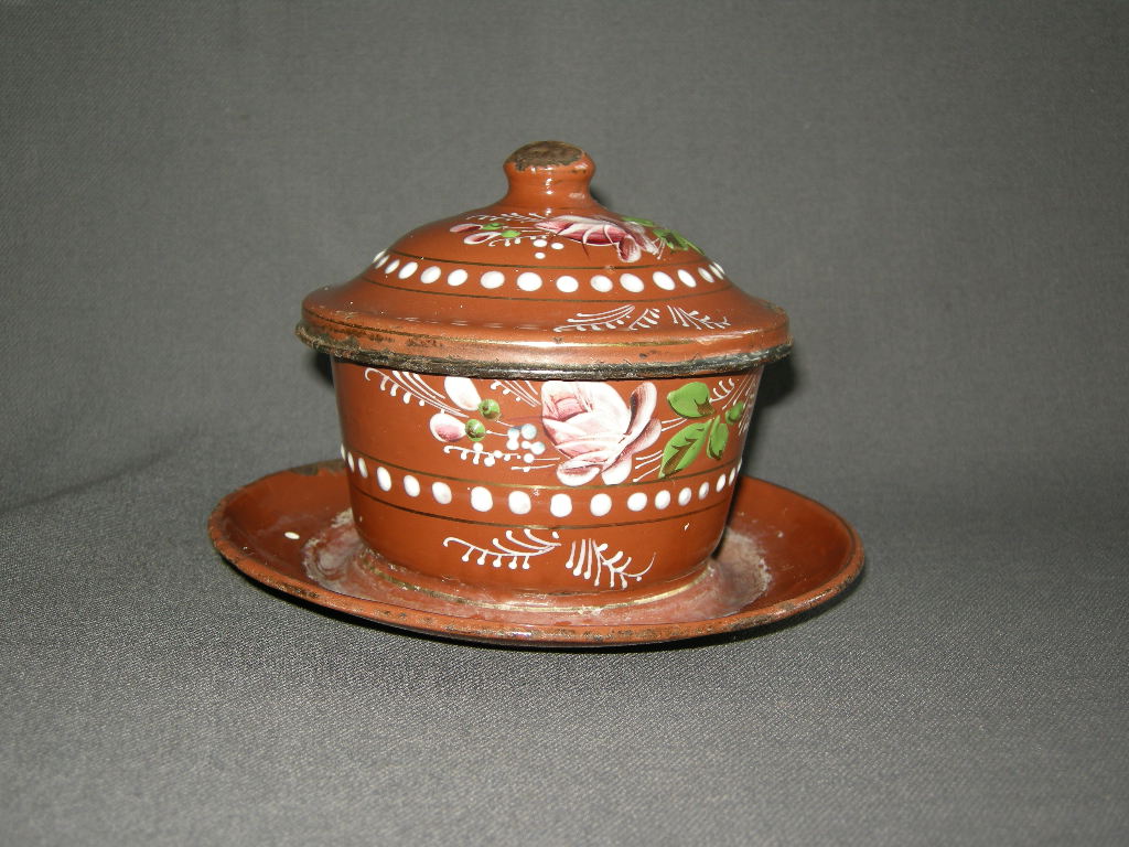 emaille bruin 001. botervloot