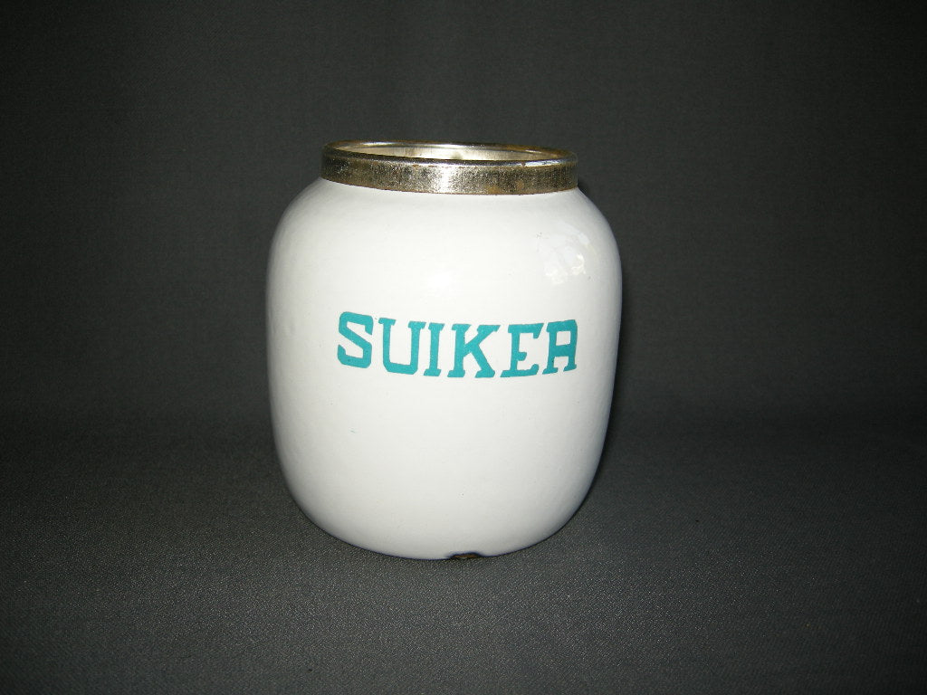 emaille wit 001. voorraadbus "suiker"