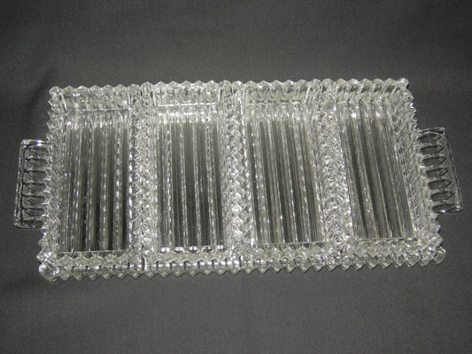 gebruikt glas - kristal presenteerschalen 002. 5-delige presenteerschaal