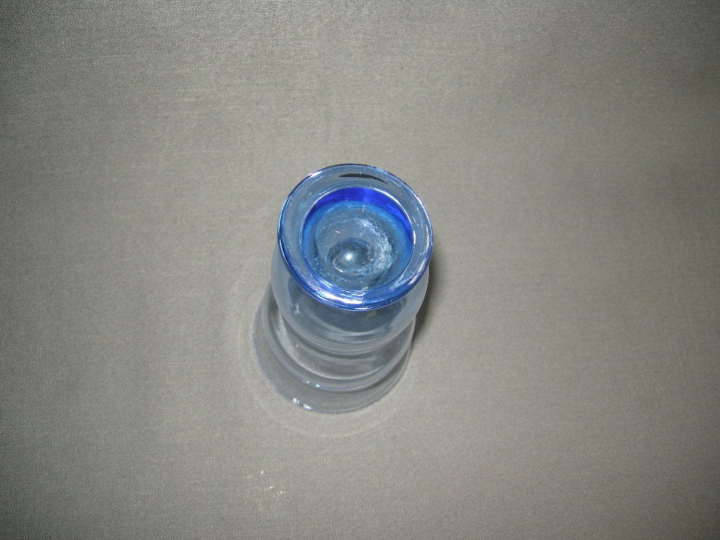 glas - kristal lichtblauw glas 002. vaasje