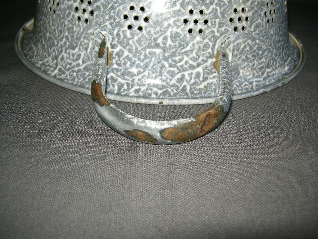 emaille grijs gewolkt 002. vergiet