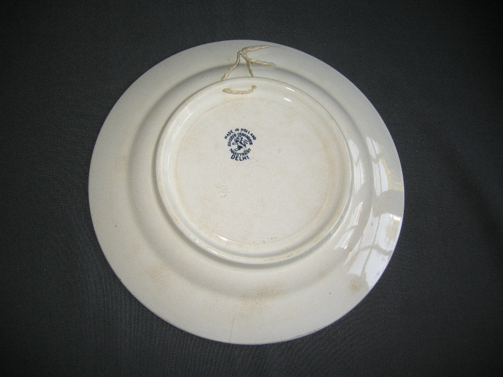 Societe Ceramique Delhi 002. dinerbord met craquelé