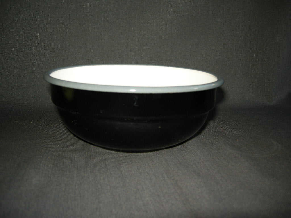 emaille zwart 002. nestschaaltjes in zwart en geel