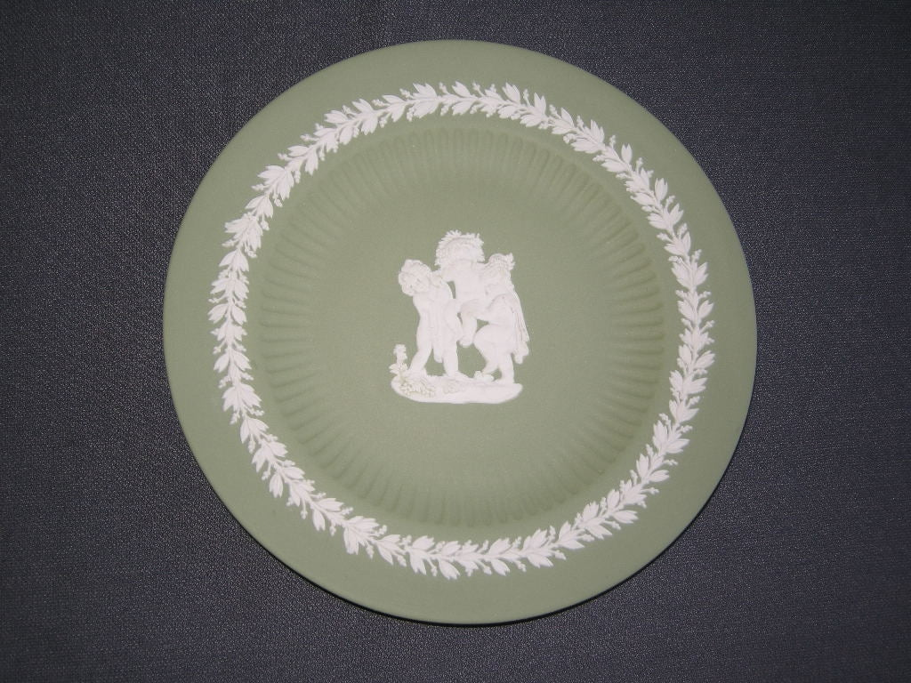 Wedgwood Jasperware groen 003. bord