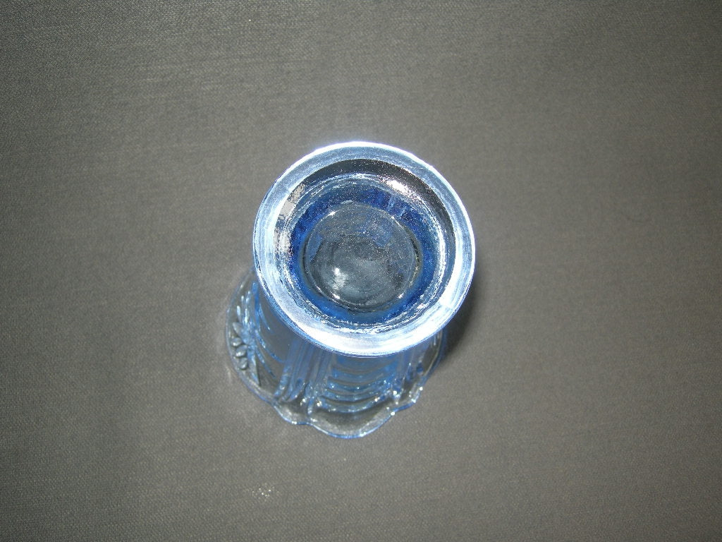 glas - kristal lichtblauw glas 003. vaasje