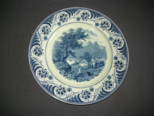 Societe Ceramique Landschap blauw wandbord nr. 3