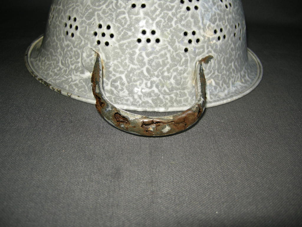 emaille grijs gewolkt 003. vergiet