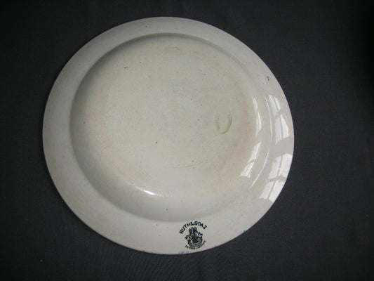Petrus Regout Ruth & Boaz zwart 003. bord O25,8 cm.