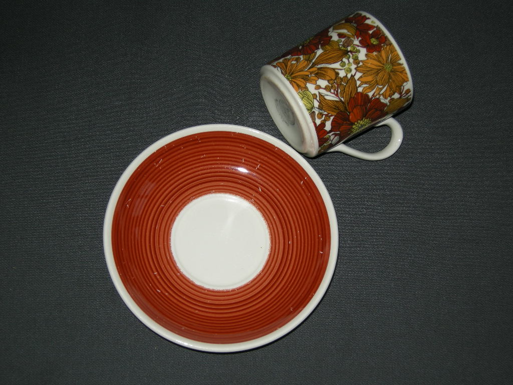 Royal Sphinx Paisley kop & schotel laag oranje/bruin