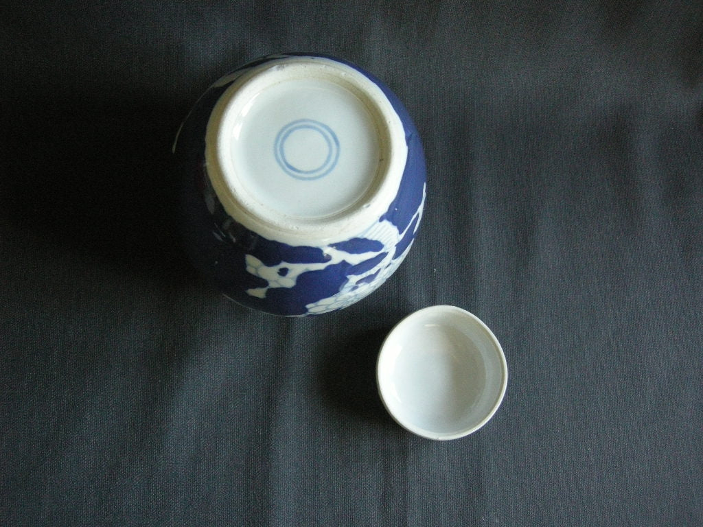 Diverse gemberpotten 004. blauw - wit