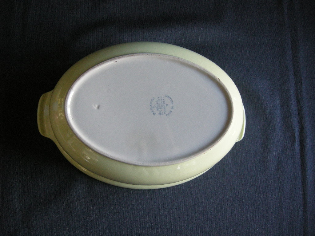 Petrus Regout parafeu geel 004. ovale schaal