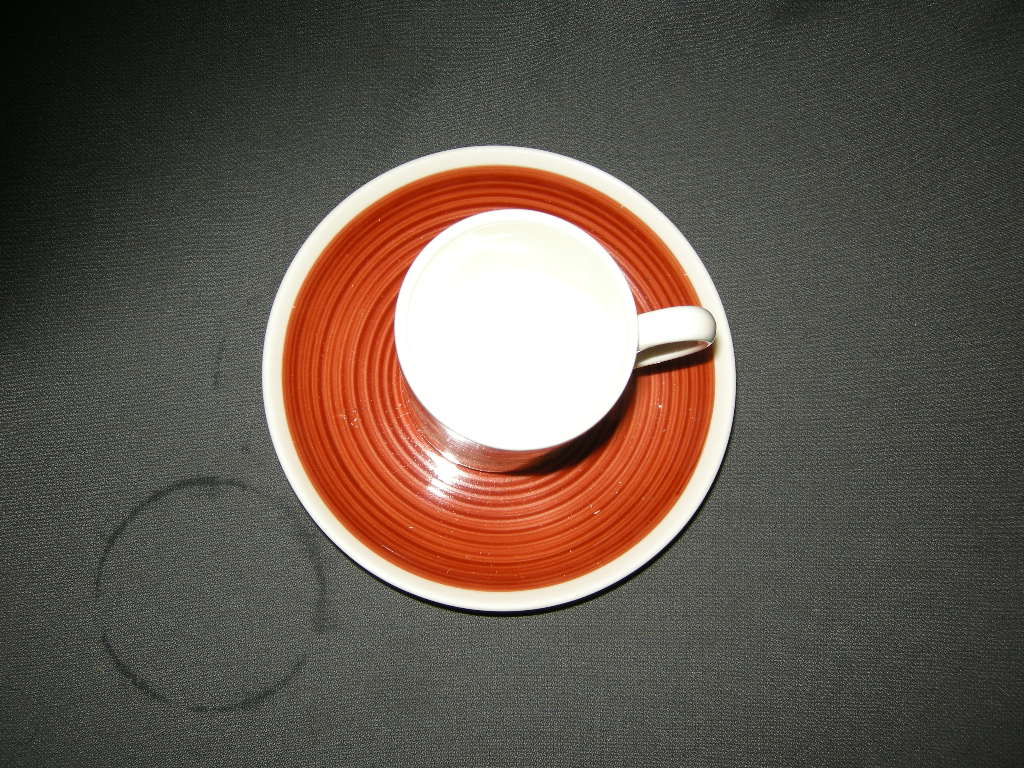 Royal Sphinx Paisley kop & schotel espresso oranje/bruin