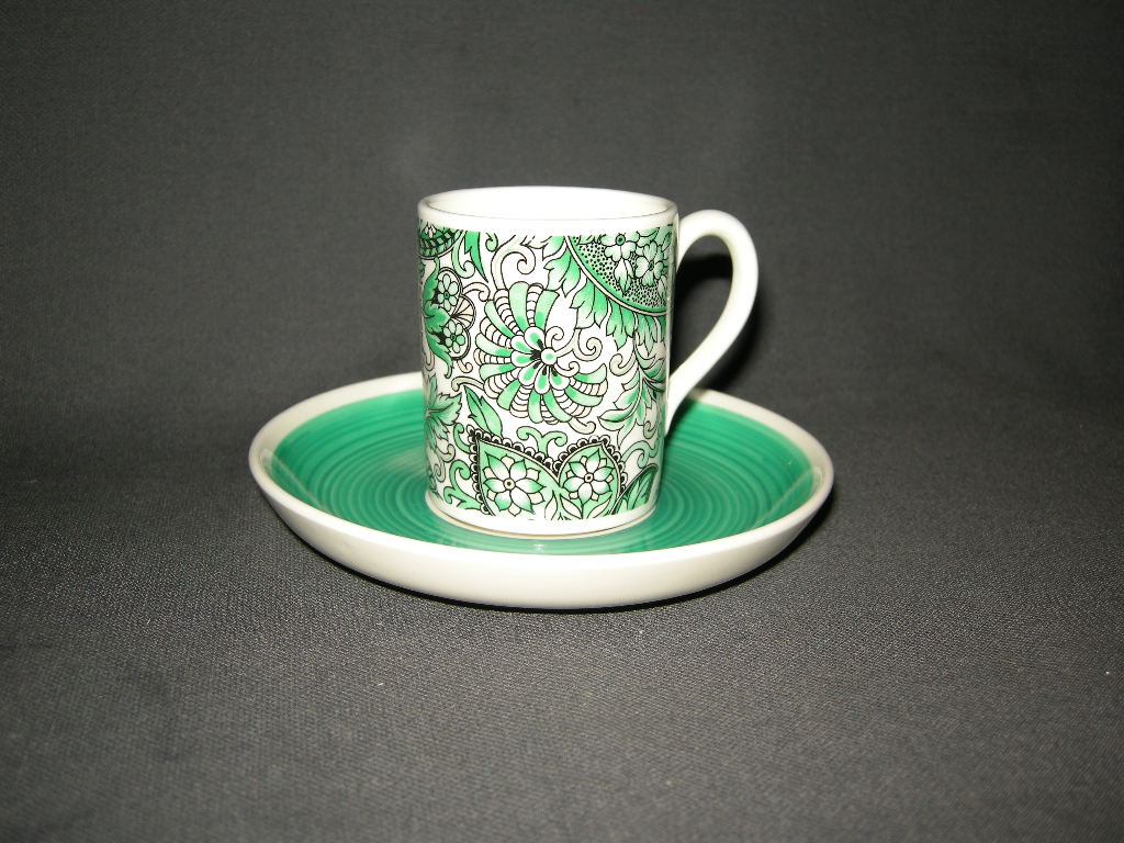 Royal Sphinx Paisley kop & schotel espresso groen