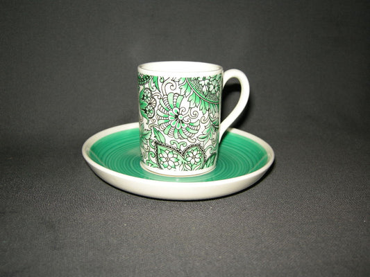 Royal Sphinx Paisley kop & schotel espresso groen