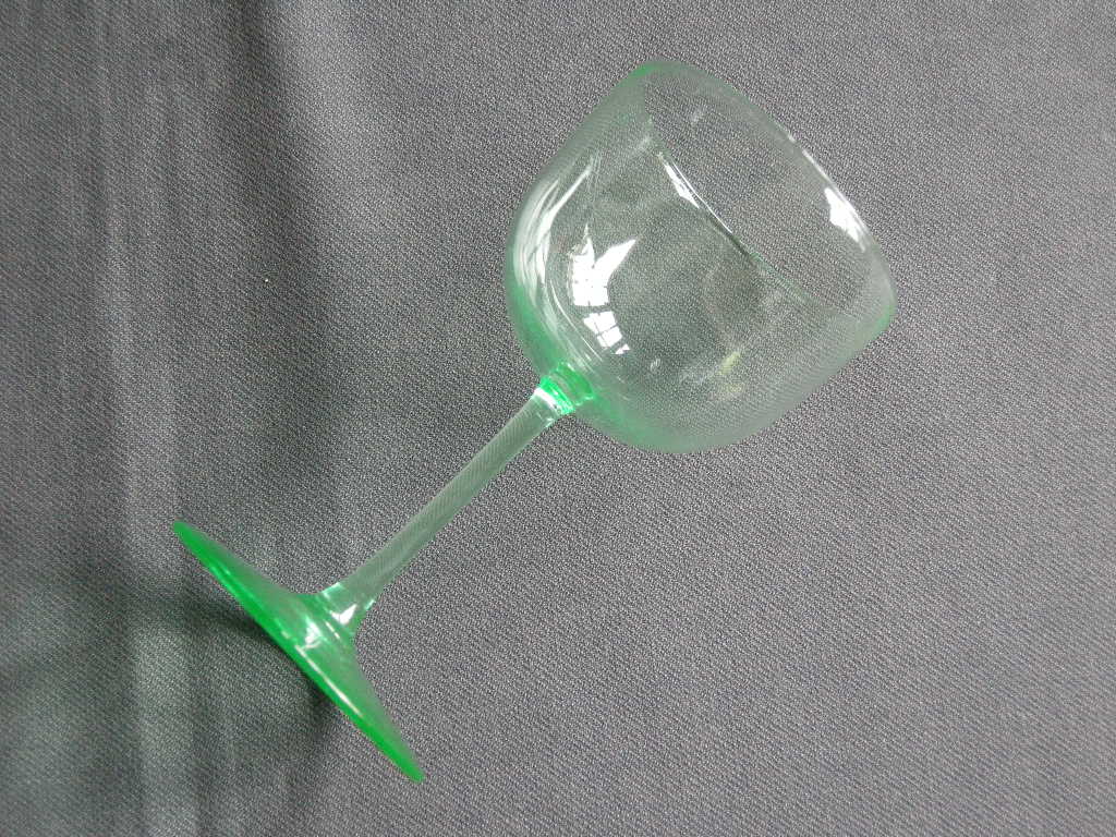 glas - kristal annagroen 004. set van 9 glazen