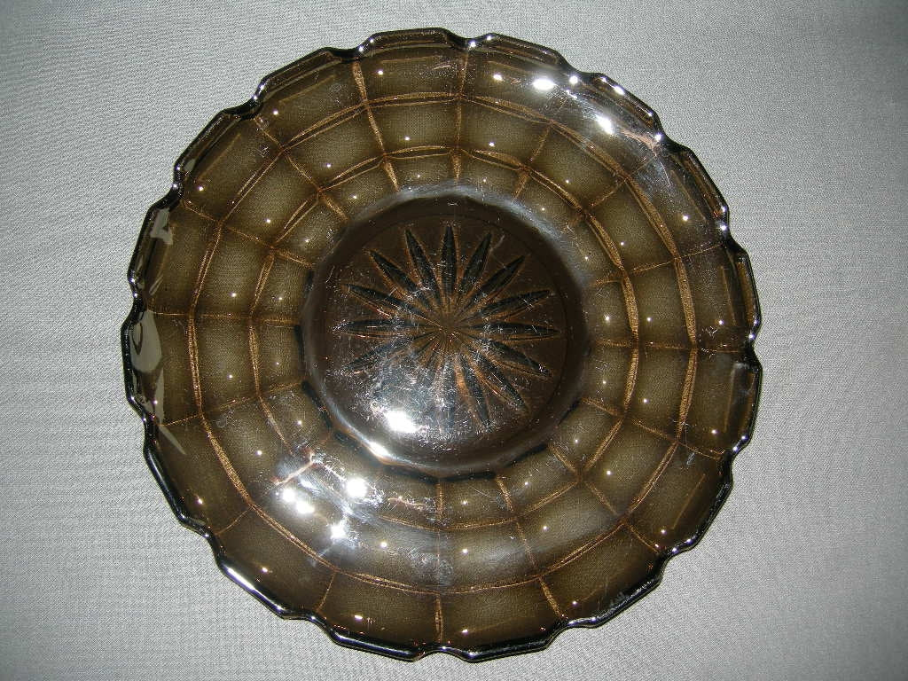 glas - kristal smoke 005. presenteerschaal
