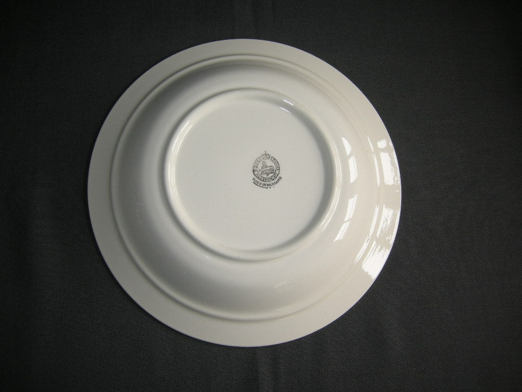 Petrus Regout / Royal Sphinx pastel rose 005. soepbord met opschrift "Royco"