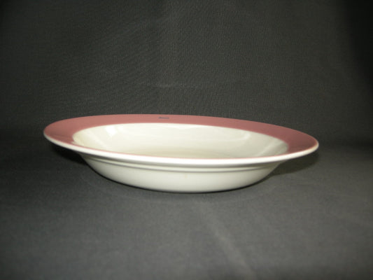 Petrus Regout / Royal Sphinx pastel rose 005. soepbord met opschrift "Royco"