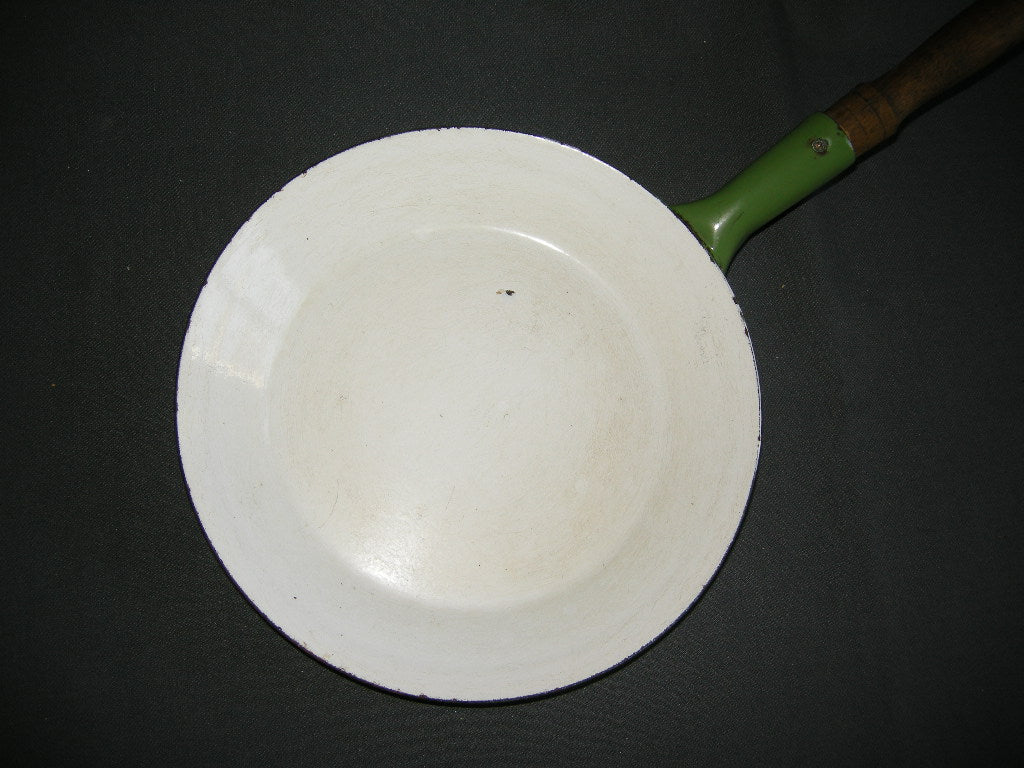 emaille resedagroen 005. zware koekenpan