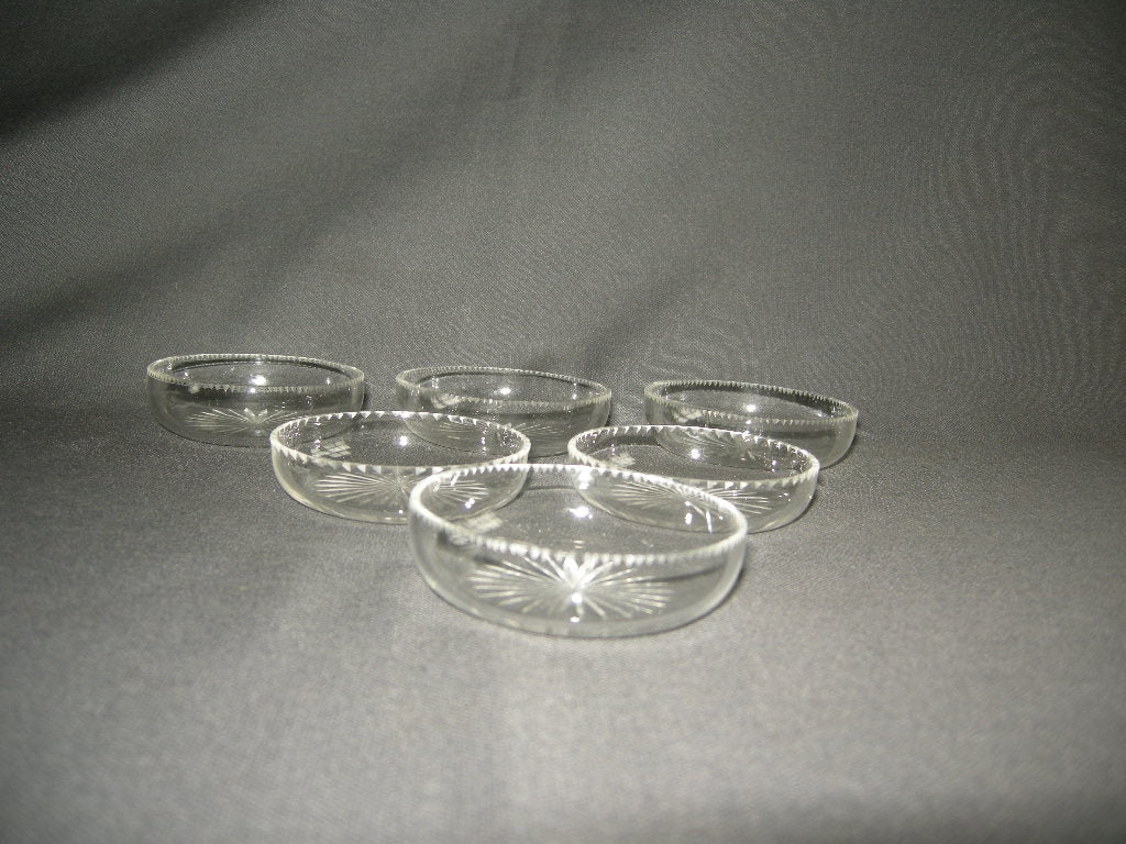 glas - kristal petitfourschaaltjes 005. set van 6 schaaltjes