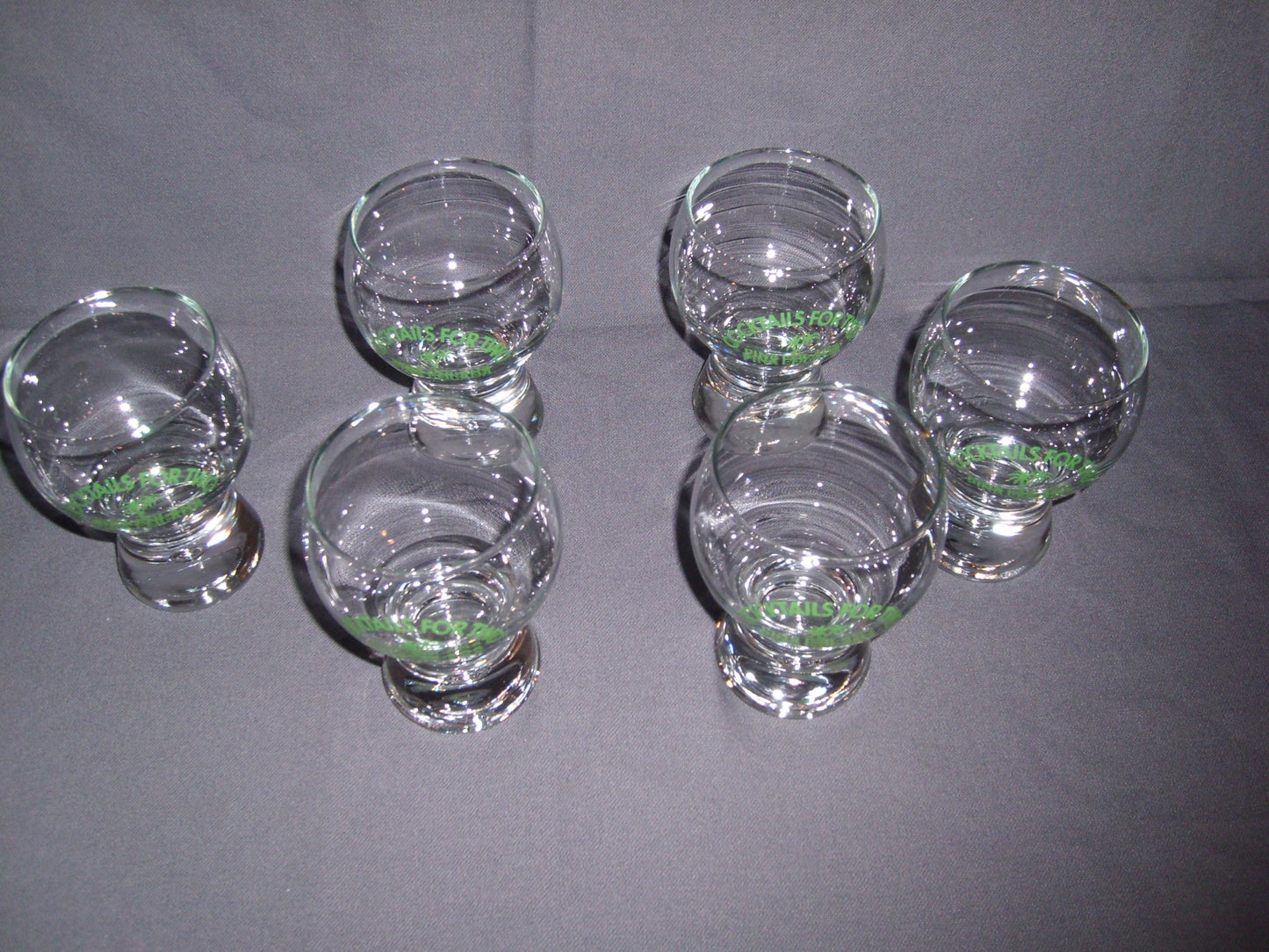 glas - kristal diverse glazen 006. 6 glazen Pina Colada