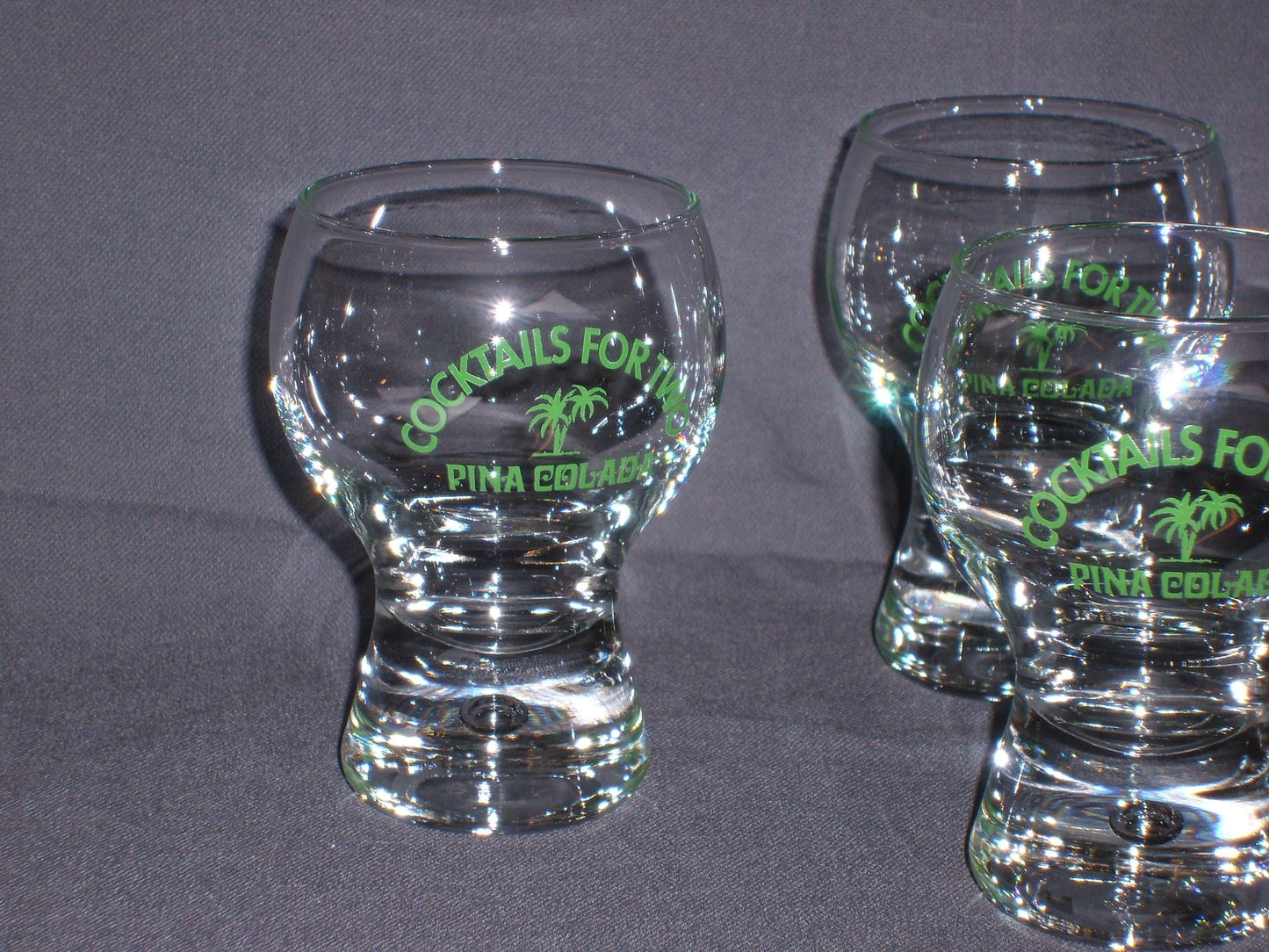 glas - kristal diverse glazen 006. 6 glazen Pina Colada