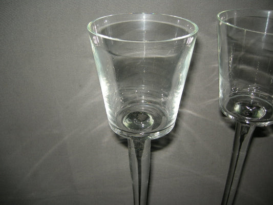 glas - kristal kandelaars + theelichthouders 006. theelichthouder op hoge voet