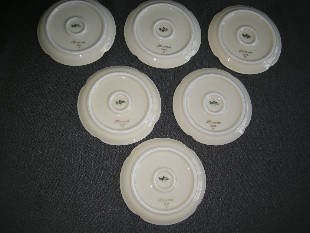 Rosenthal glad Moosrose 2984 004. cakebordjes goud sleets