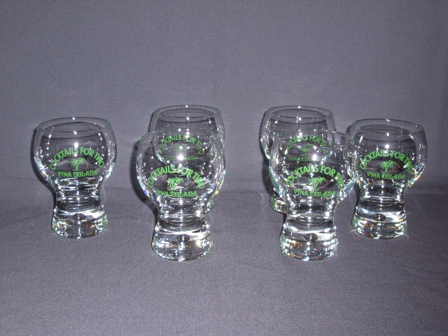 glas - kristal diverse glazen 006. 6 glazen Pina Colada