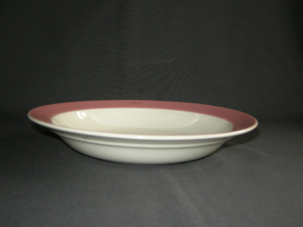 Petrus Regout / Royal Sphinx pastel rose 006. soepbord met opschrift "California"