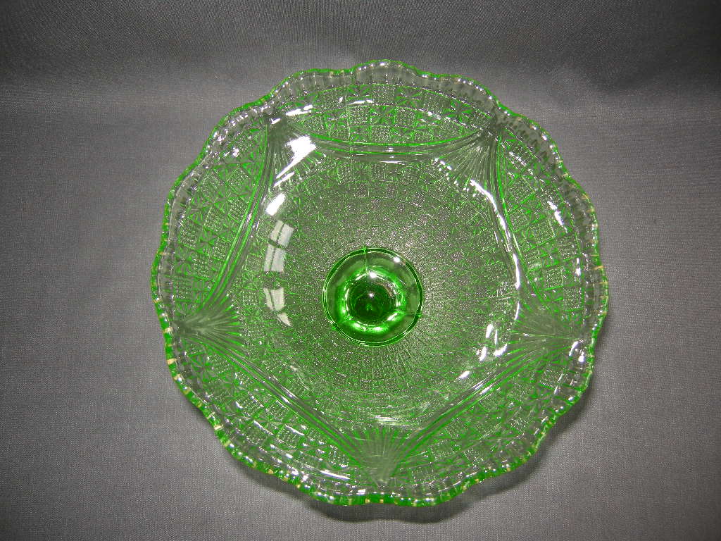glas - kristal annagroen 006. (fruit)schaal op voet