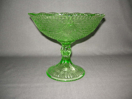 glas - kristal annagroen 006. (fruit)schaal op voet