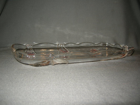 glas - kristal cake en gebak 006. cakeschaal met reliëf van tulpen