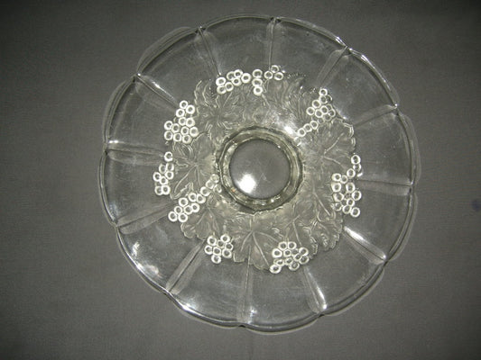 Gebruikt glas - kristal presenteerschalen 007. fruitschaal op lage voet