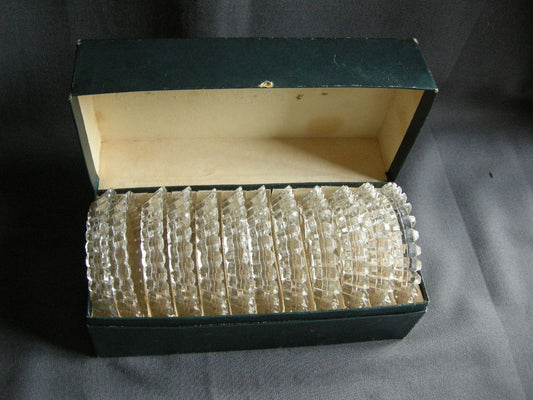 glas - kristal onderzetters 007. 12 onderzetters in originele doos