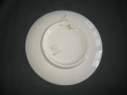 Elsterwerda Keramik blauw - witte wandborden 007. doorsnee 23 cm.