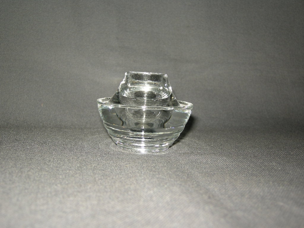 glas - kristal kandelaars + theelichthouders 007. lage kandelaar