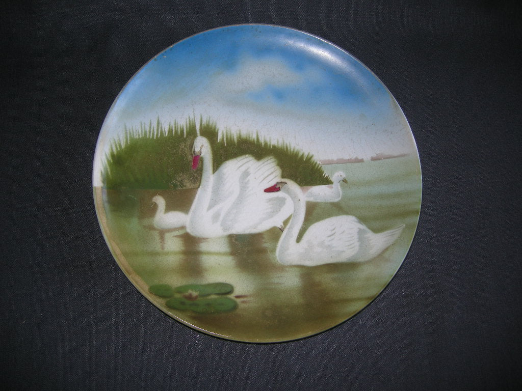 Societe Ceramique S50 wandbord 007. zwanen