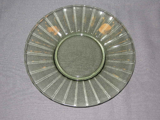 glas - kristal donkergroen 008. bord O20 cm.