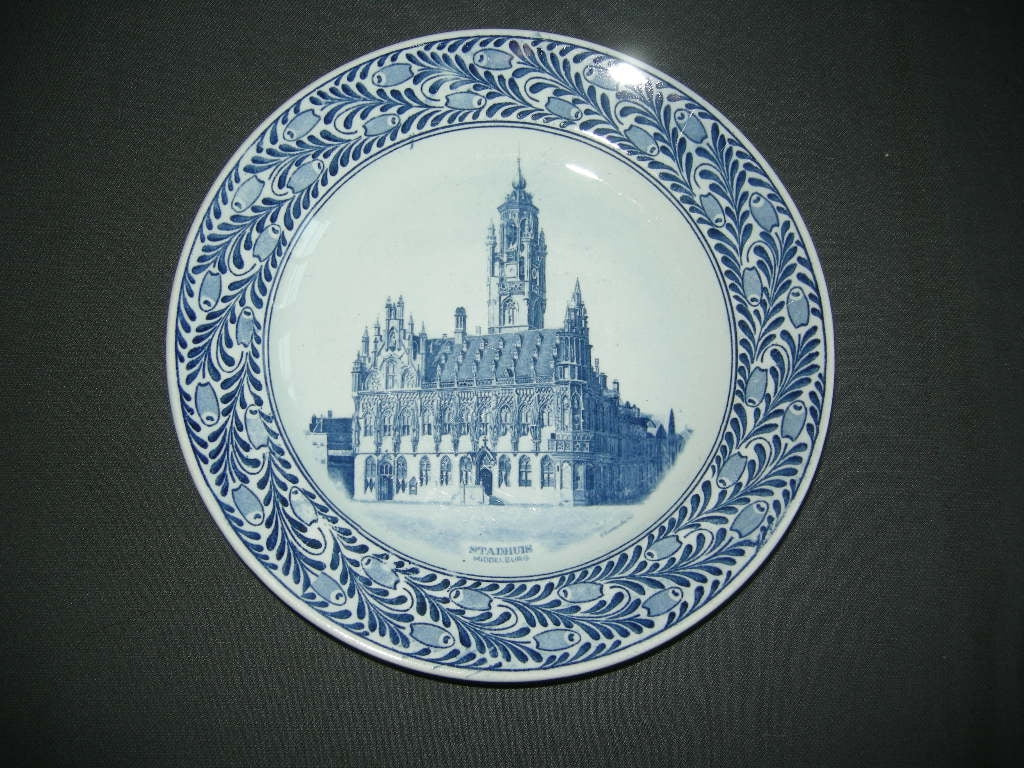 Petrus Regout wandborden kerken, gemeentehuizen enz. 008. Stadhuis Middelburg