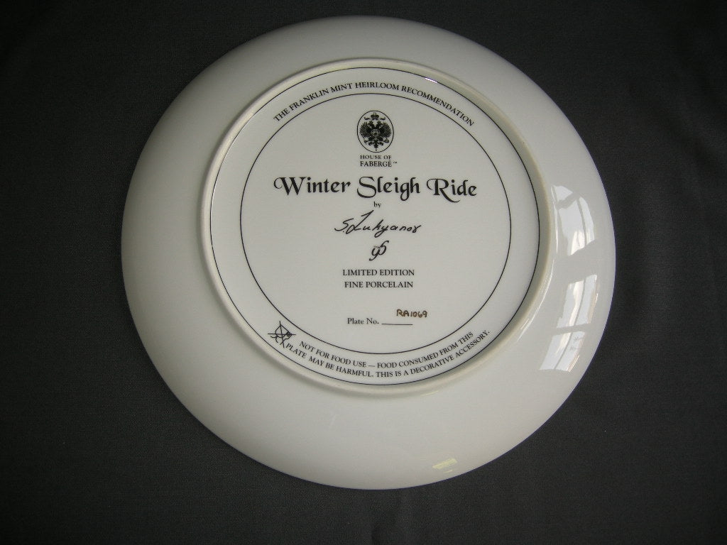 diverse Kerst 008. bord "Winter Sleigh Ride"