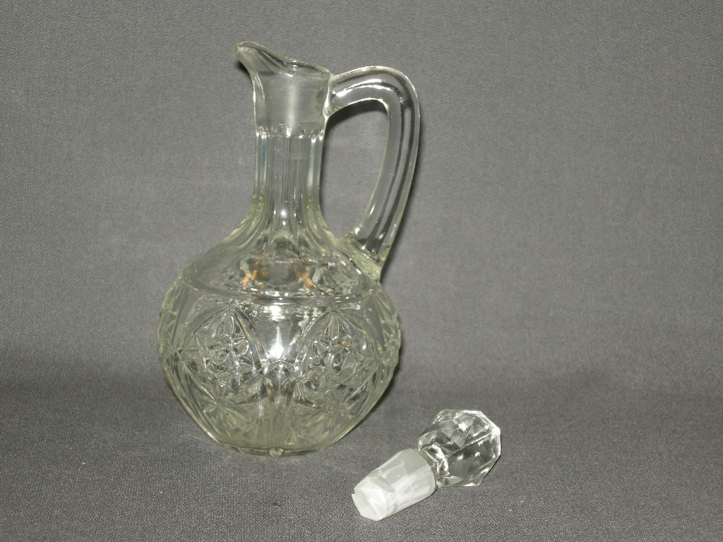 Gebruikt glas / kristal karafje rond bol