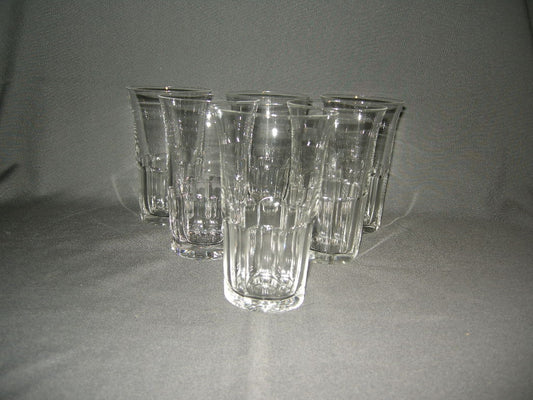 glas - kristal diverse glazen 008. 6 hoge water- / wijnglazen