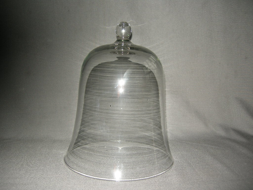 Gebruikt glas - kristal stolpen en schalen met stolp 008. stolp