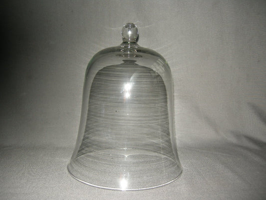 Gebruikt glas - kristal stolpen en schalen met stolp 008. stolp