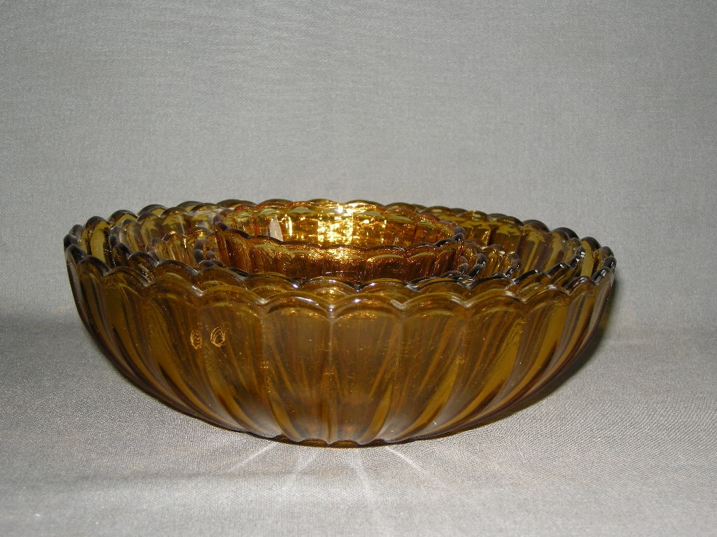 glas - kristal geel 008. 6-delige set nestschalen