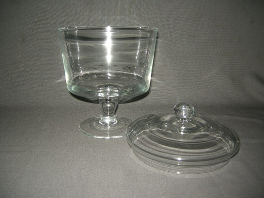 gebruikt glas - kristal dekselschalen 009. schaal op voet