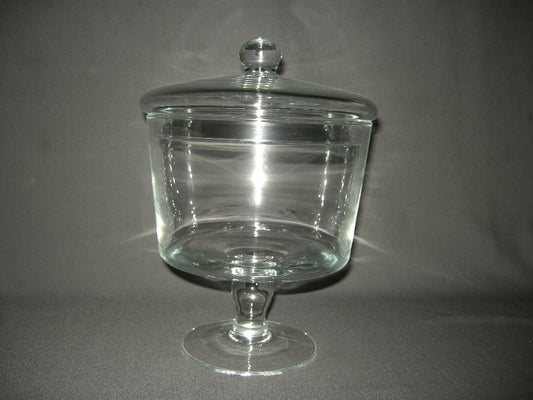 gebruikt glas - kristal dekselschalen 009. schaal op voet