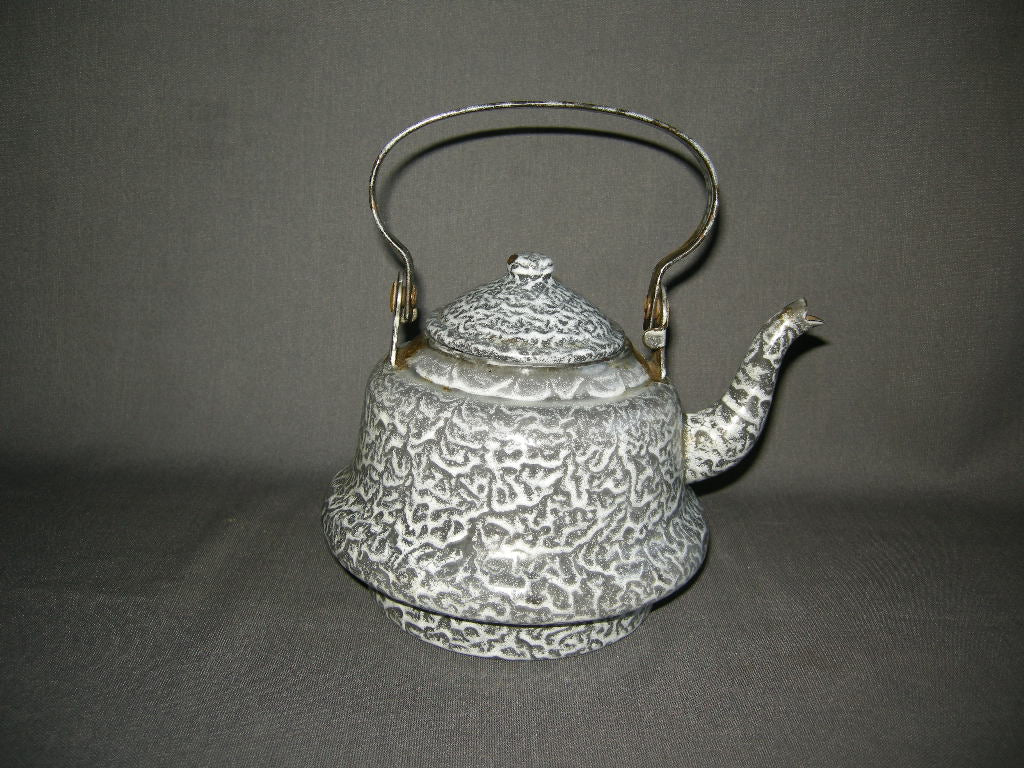 emaille grijs gewolkt 009. waterketeltje