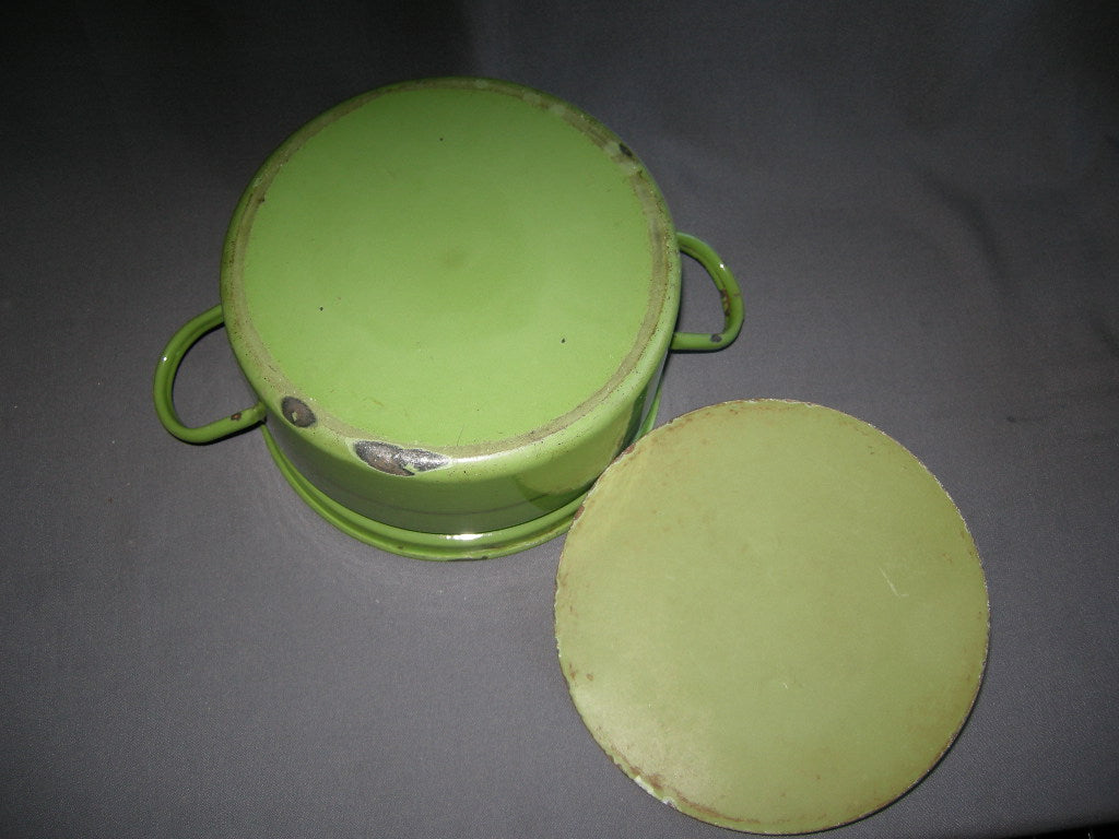 emaille resedagroen 009. pan doorsnee 23 cm.